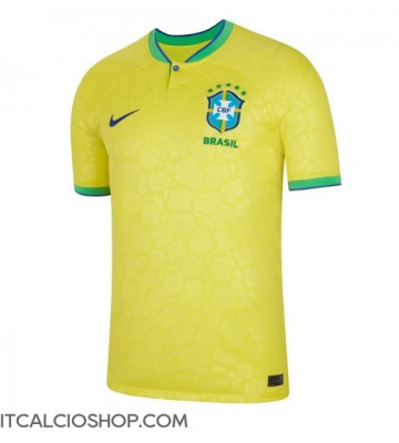 Brasile Prima Maglia Mondiali 2022 Manica Corta